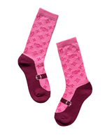 
              H99 ☆ Monogram ☆ Mary Jane Socks - Pink
            