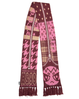 
              Mohair Zipper Scarf - Pink/Brown
            