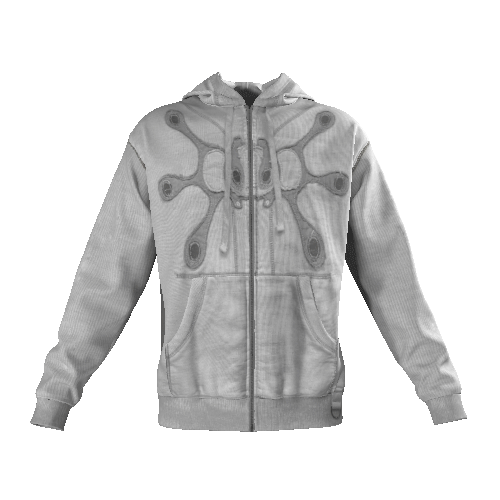 Angel99 Zip-Up Hoodie - Grey