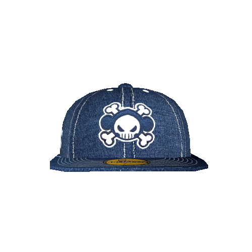 GAME OVER Fitted Hat - Blue