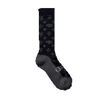 H99 ☆ Monogram ☆ Mary Jane Socks - Black