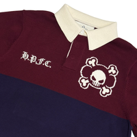 
              GAME OVER Knit Rugby - Red/Purple
            