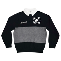 
              GAME OVER Knit Rugby - Black/Grey
            
